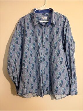 Cafe Bleu  Patterned Long-Sleeve Men's Shirt 3xl
